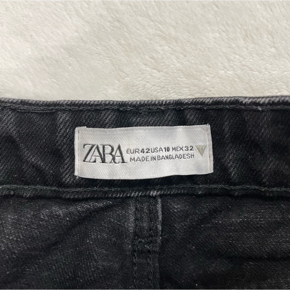 Zara High Rise Baggy Jeans in Black Women’s Size 10 - Picture 3 of 3